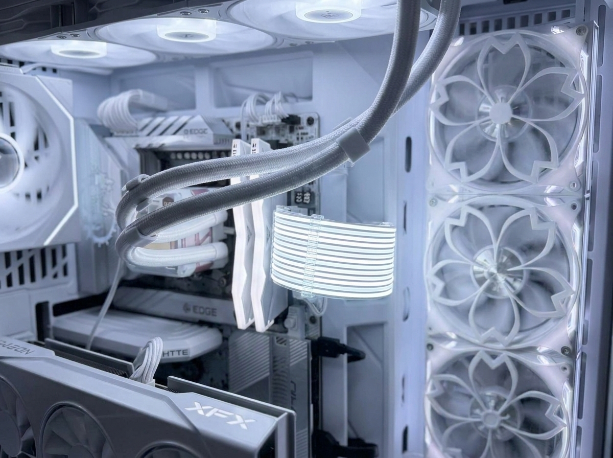 Gaming PC 1 build — interior close-up