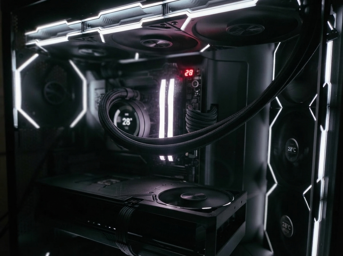 Titan X1 build — interior close-up